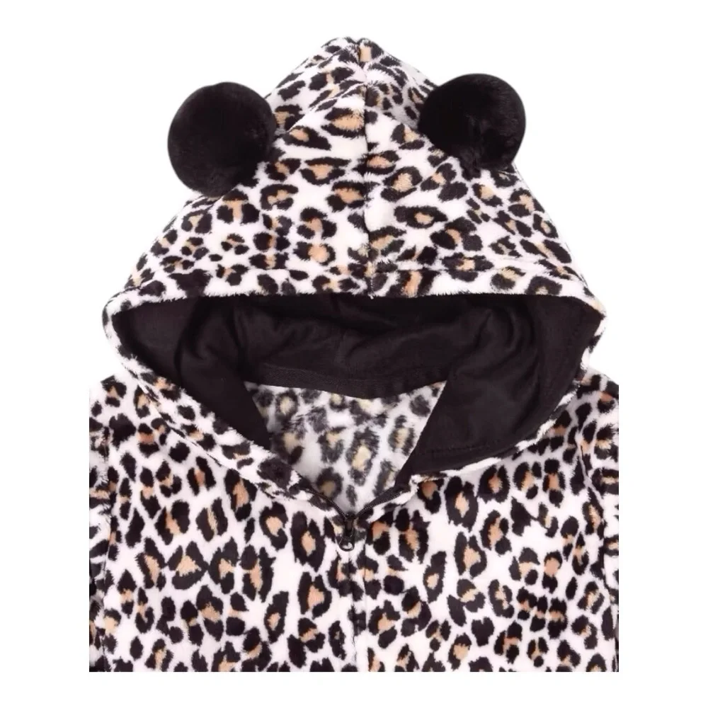 NWT Children’s Place Leopard One Piece Pajamas Size XL (14)